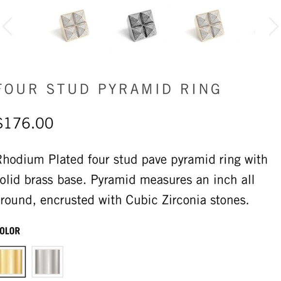 nOir Jewelry Geometric Silver Men's Ring - Picture 2 of 2